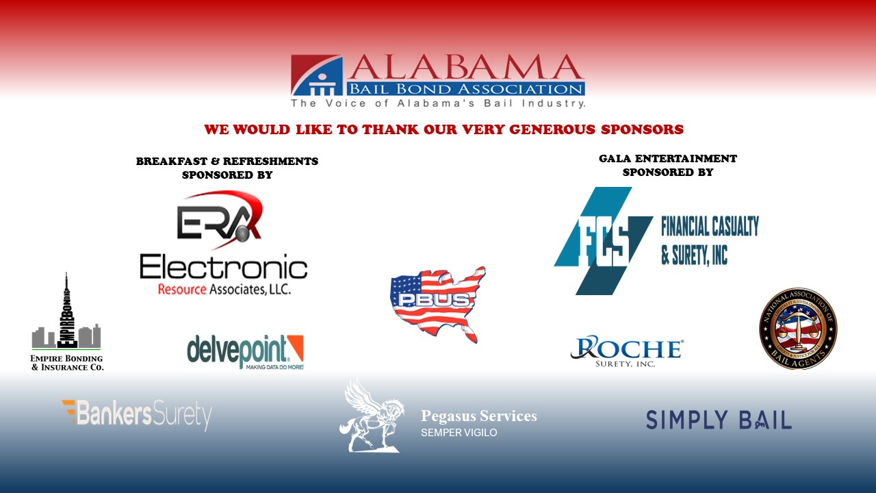 Sponsors of Alabama Bail Bonds Association Gala 